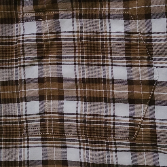 3/$20 George Brown Plaid Button-Up Dress Shirt - Picture 4 of 7